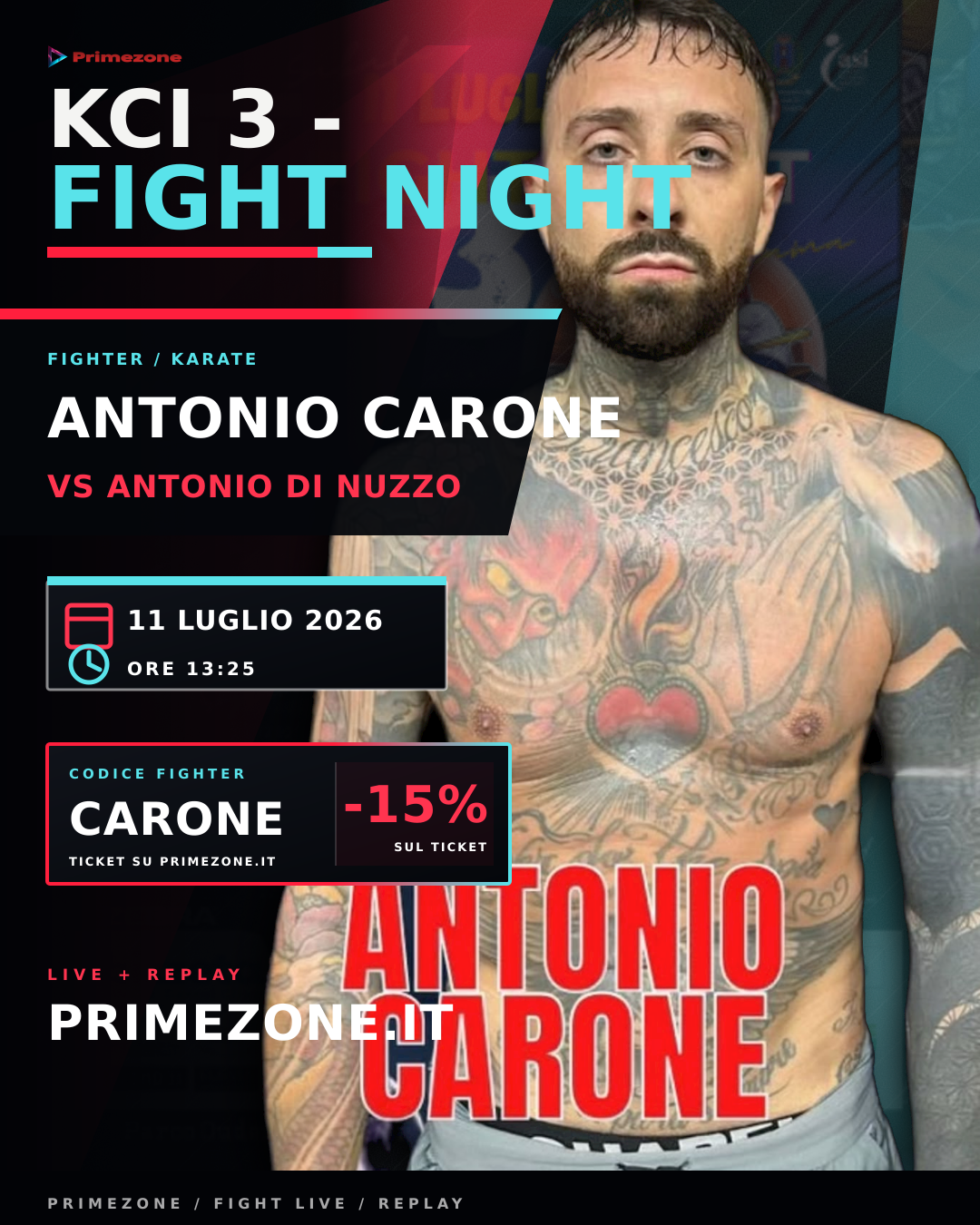 Locandina di Antonio Carone per KCI 3 - Fight Night
