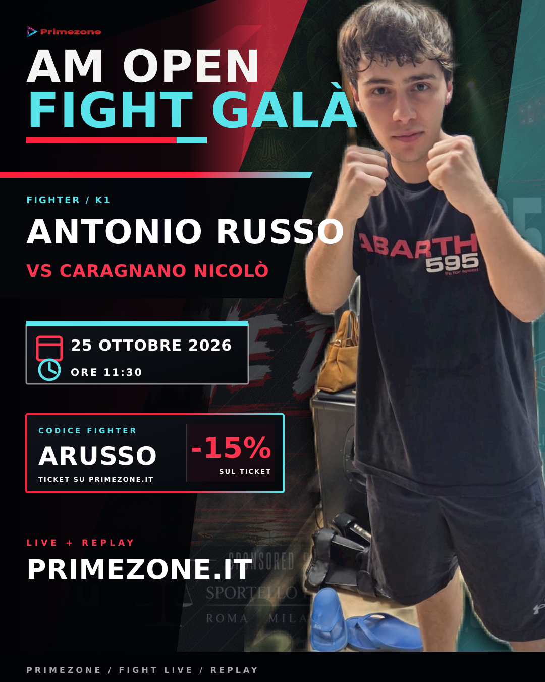 Locandina di Antonio Russo per AM Open Fight Galà