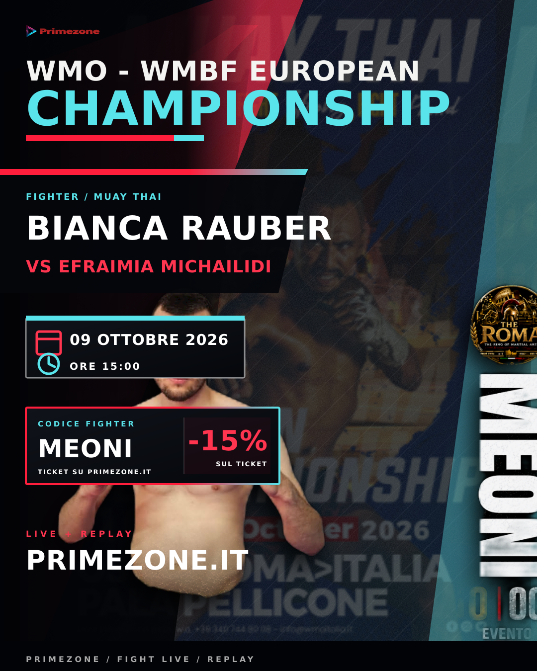 Locandina di Bianca Rauber per WMO - WMBF European Championship