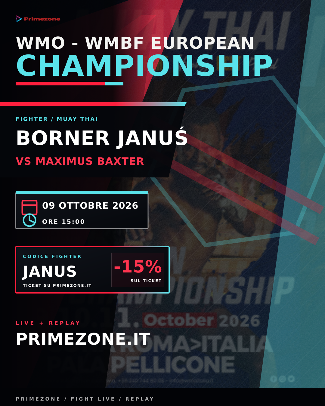Locandina di Borner Januś per WMO - WMBF European Championship