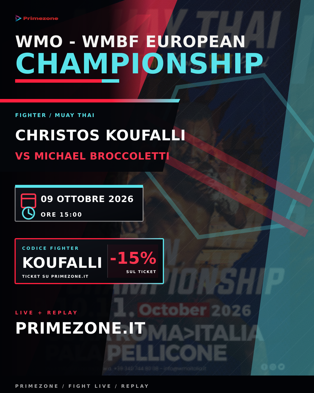 Locandina di Christos Koufalli per WMO - WMBF European Championship