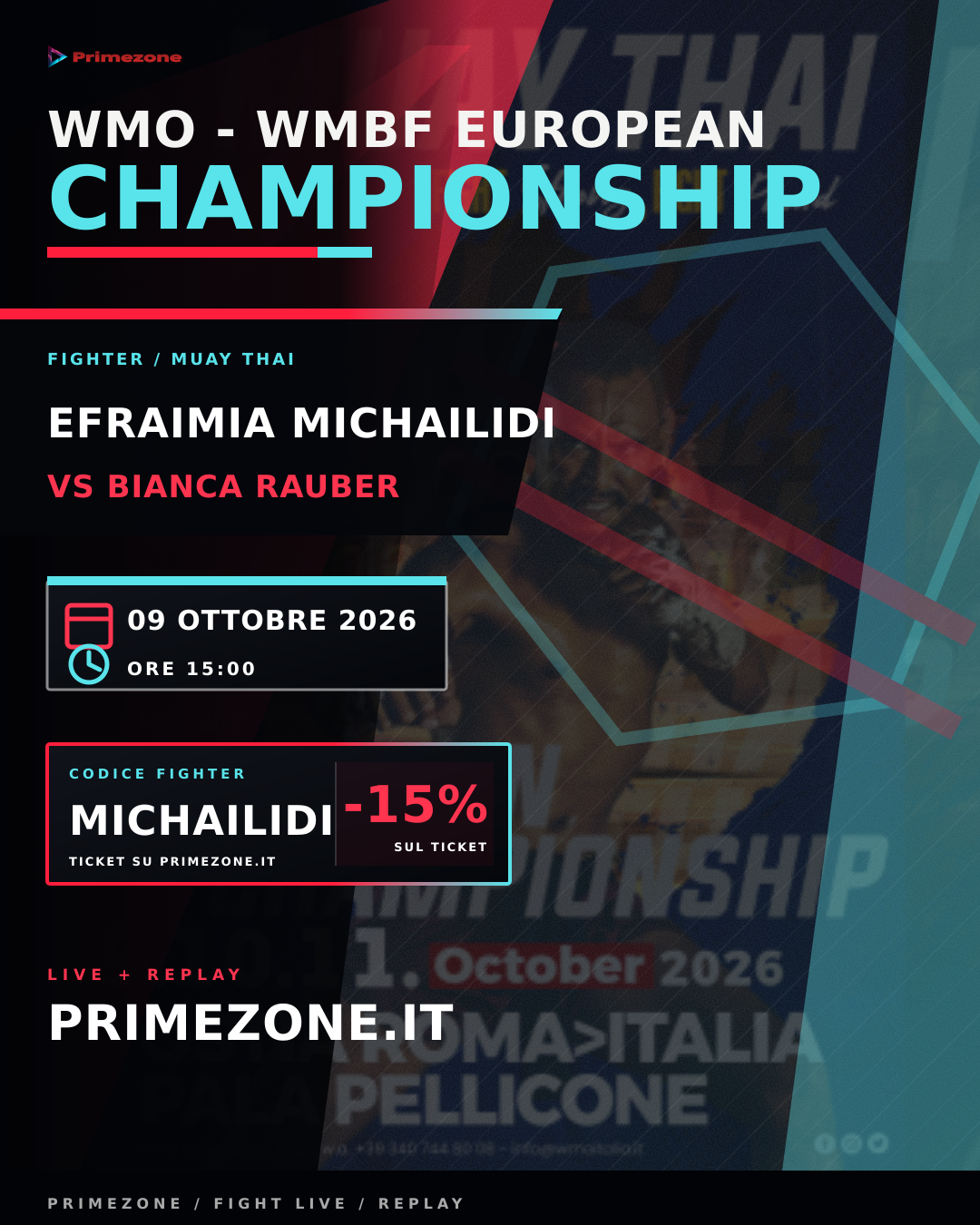 Locandina di Efraimia Michailidi per WMO - WMBF European Championship