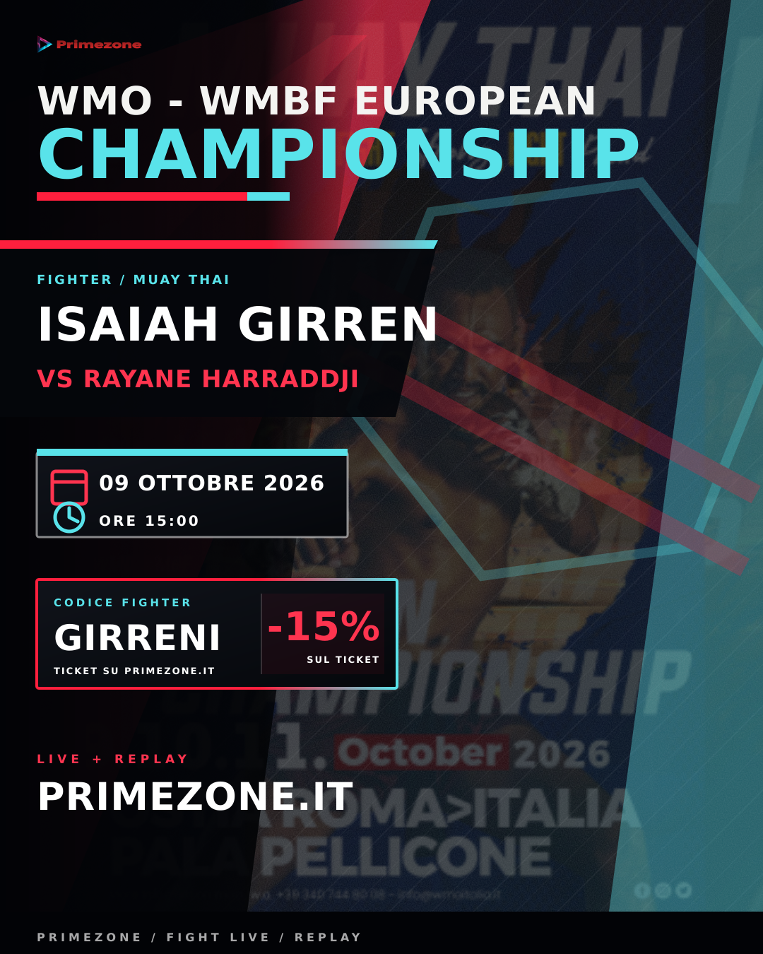 Locandina di Isaiah Girren per WMO - WMBF European Championship