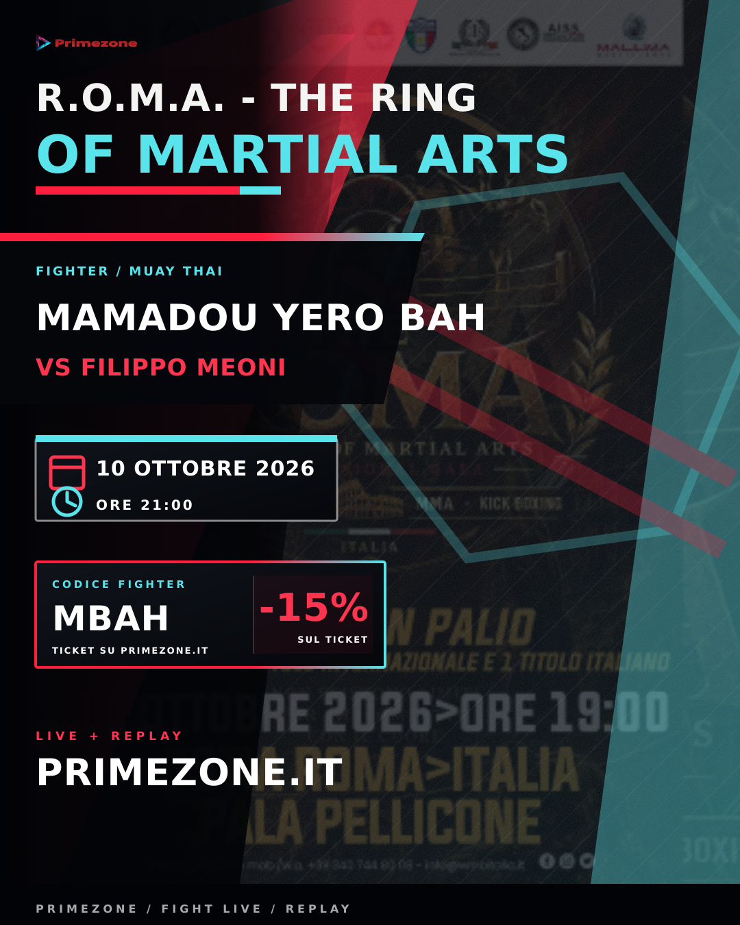 Locandina di MAMADOU YERO BAH per R.O.M.A. - The Ring of Martial Arts