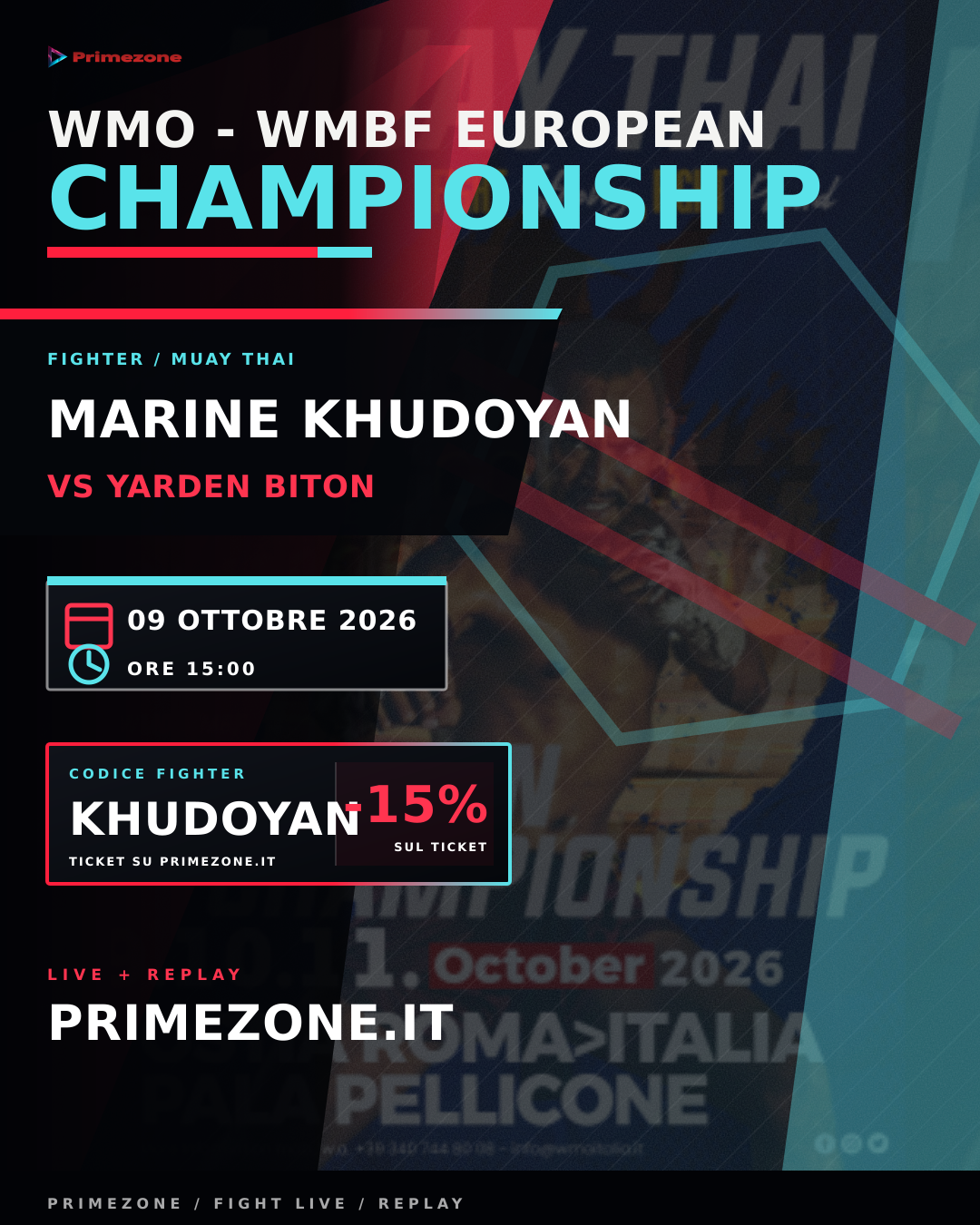 Locandina di Marine Khudoyan per WMO - WMBF European Championship