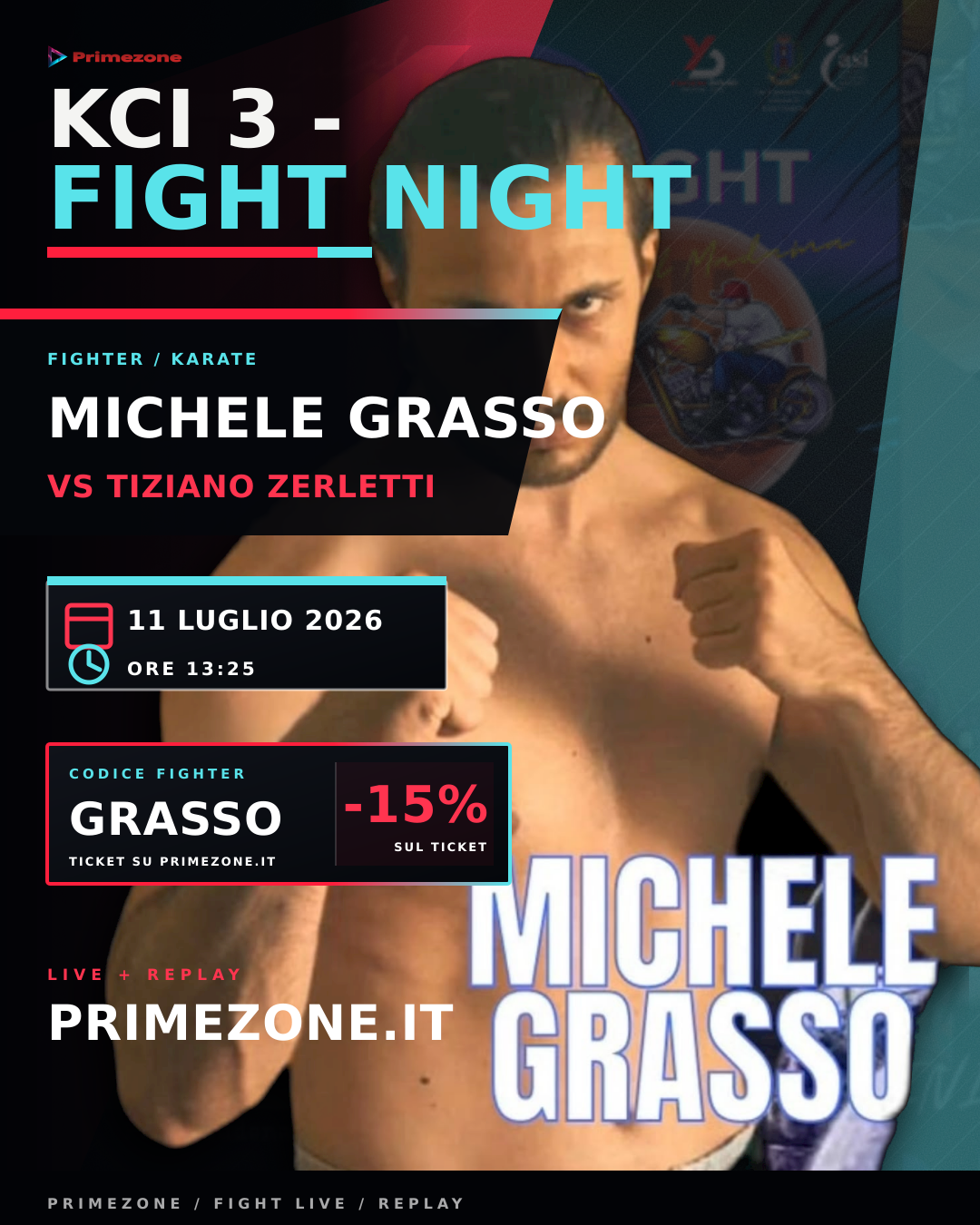 Locandina di Michele Grasso per KCI 3 - Fight Night