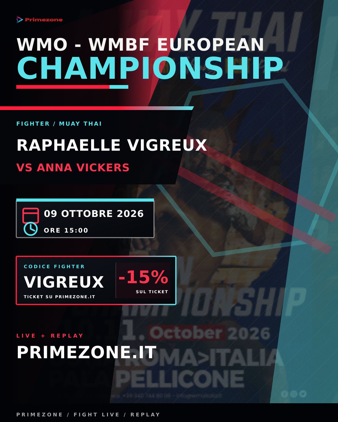 Locandina di Raphaelle VIGREUX per WMO - WMBF European Championship