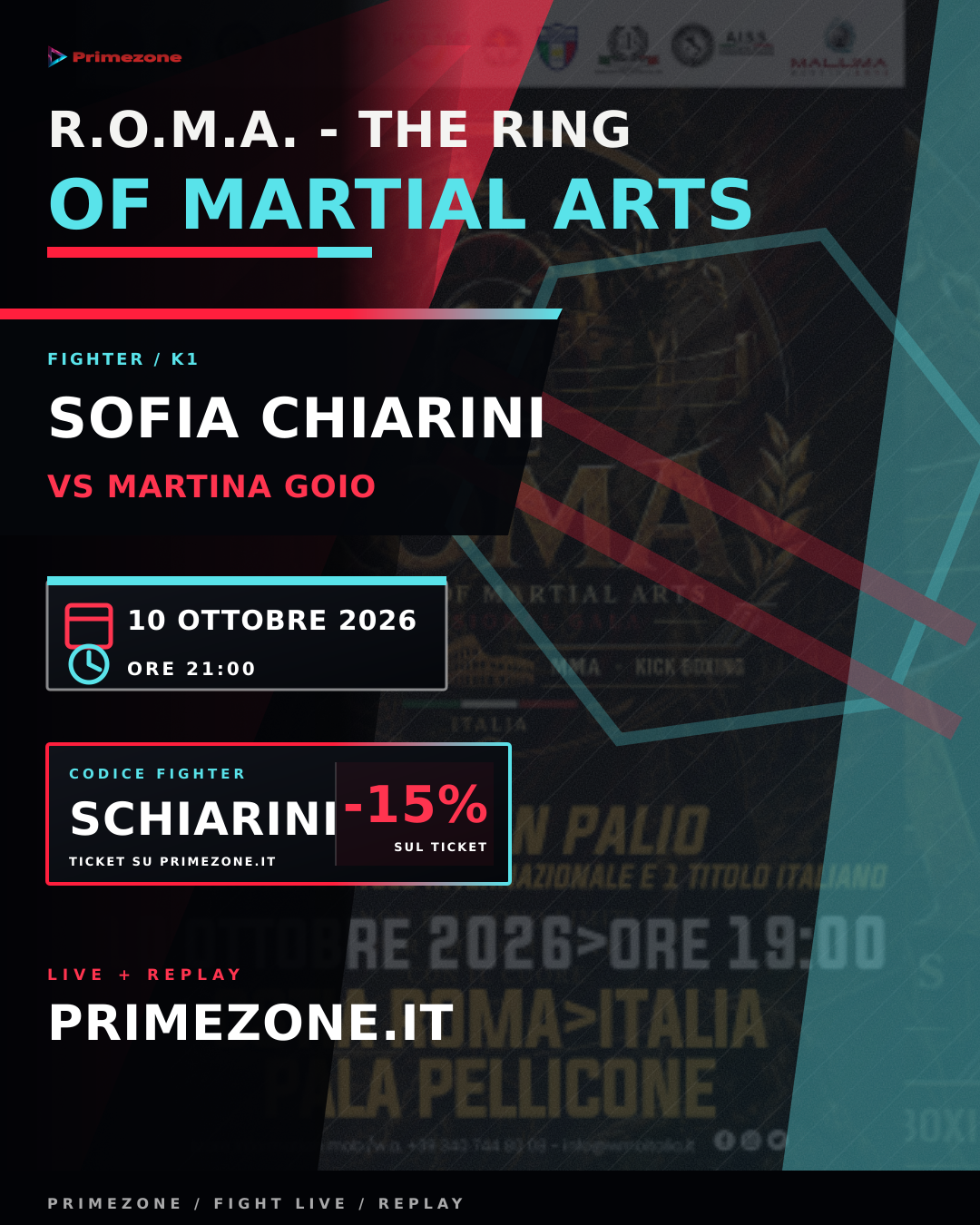 Locandina di SOFIA CHIARINI per R.O.M.A. - The Ring of Martial Arts