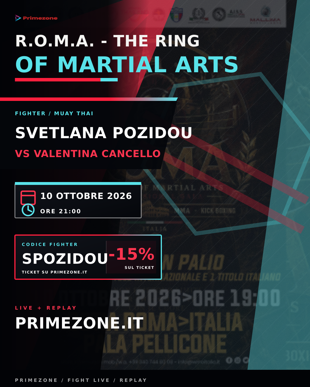 Locandina di SVETLANA POZIDOU per R.O.M.A. - The Ring of Martial Arts