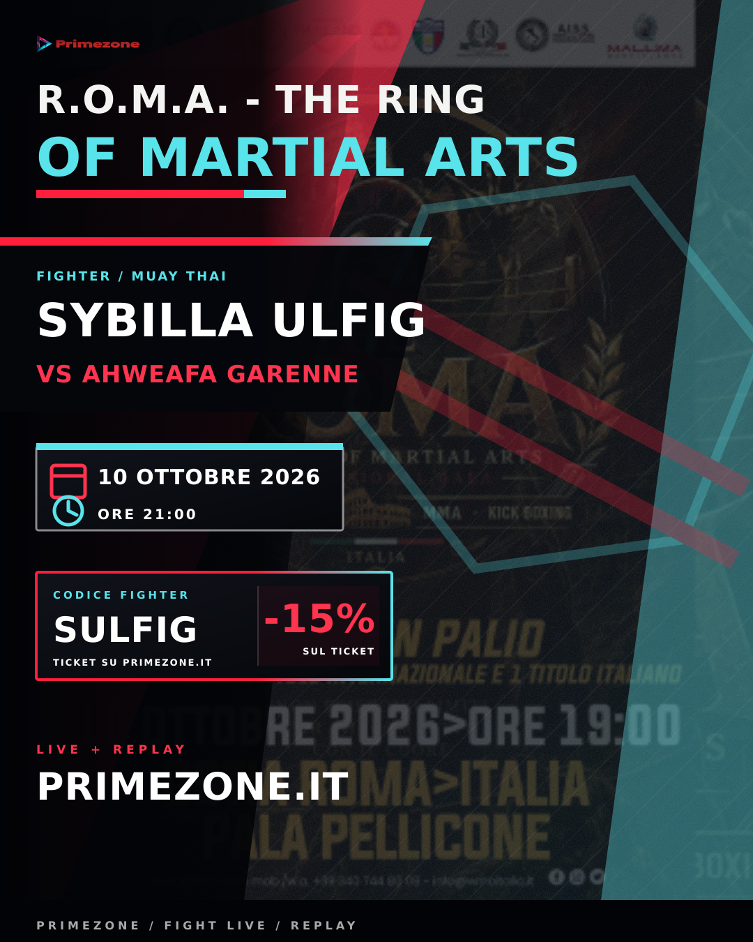 Locandina di SYBILLA ULFIG per R.O.M.A. - The Ring of Martial Arts