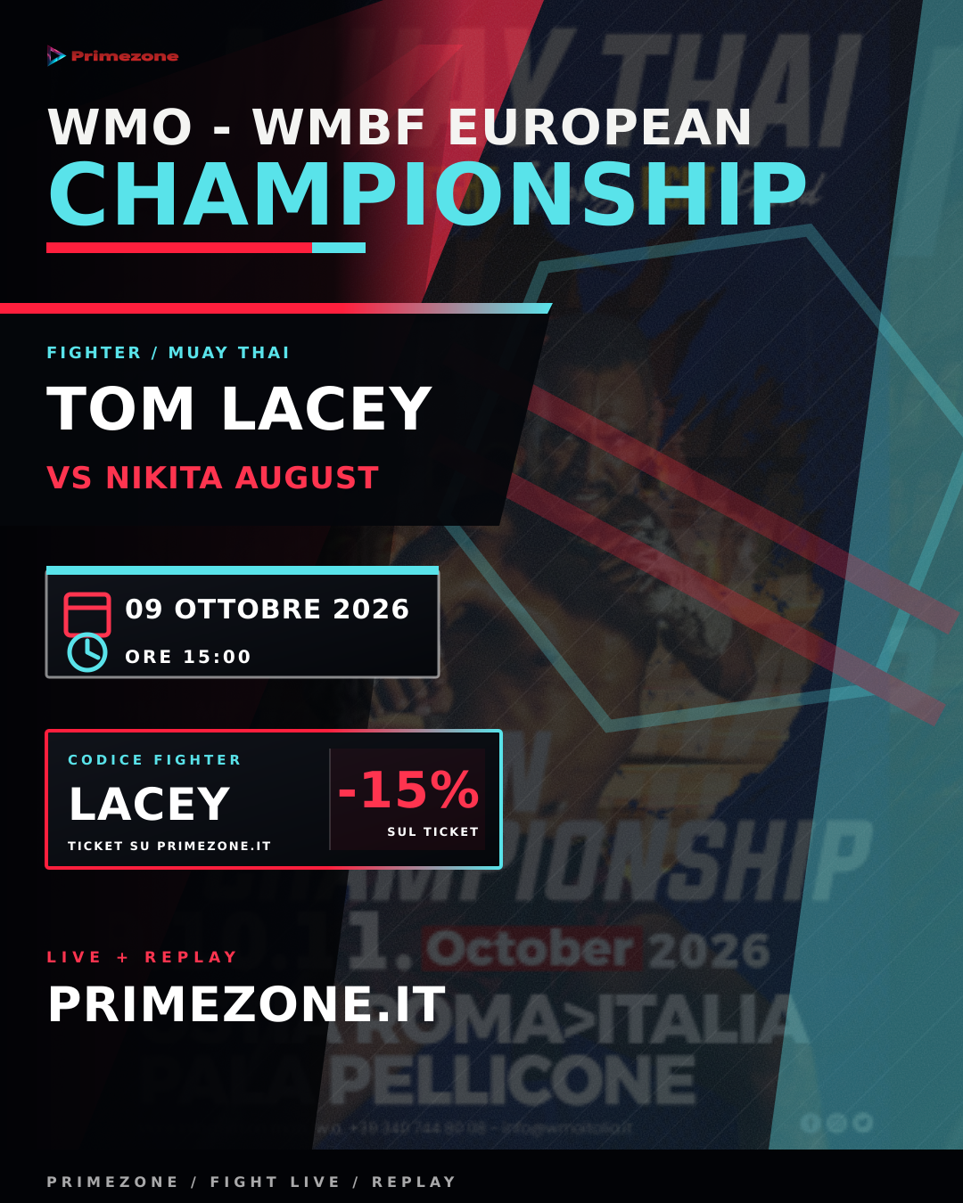 Locandina di Tom Lacey per WMO - WMBF European Championship