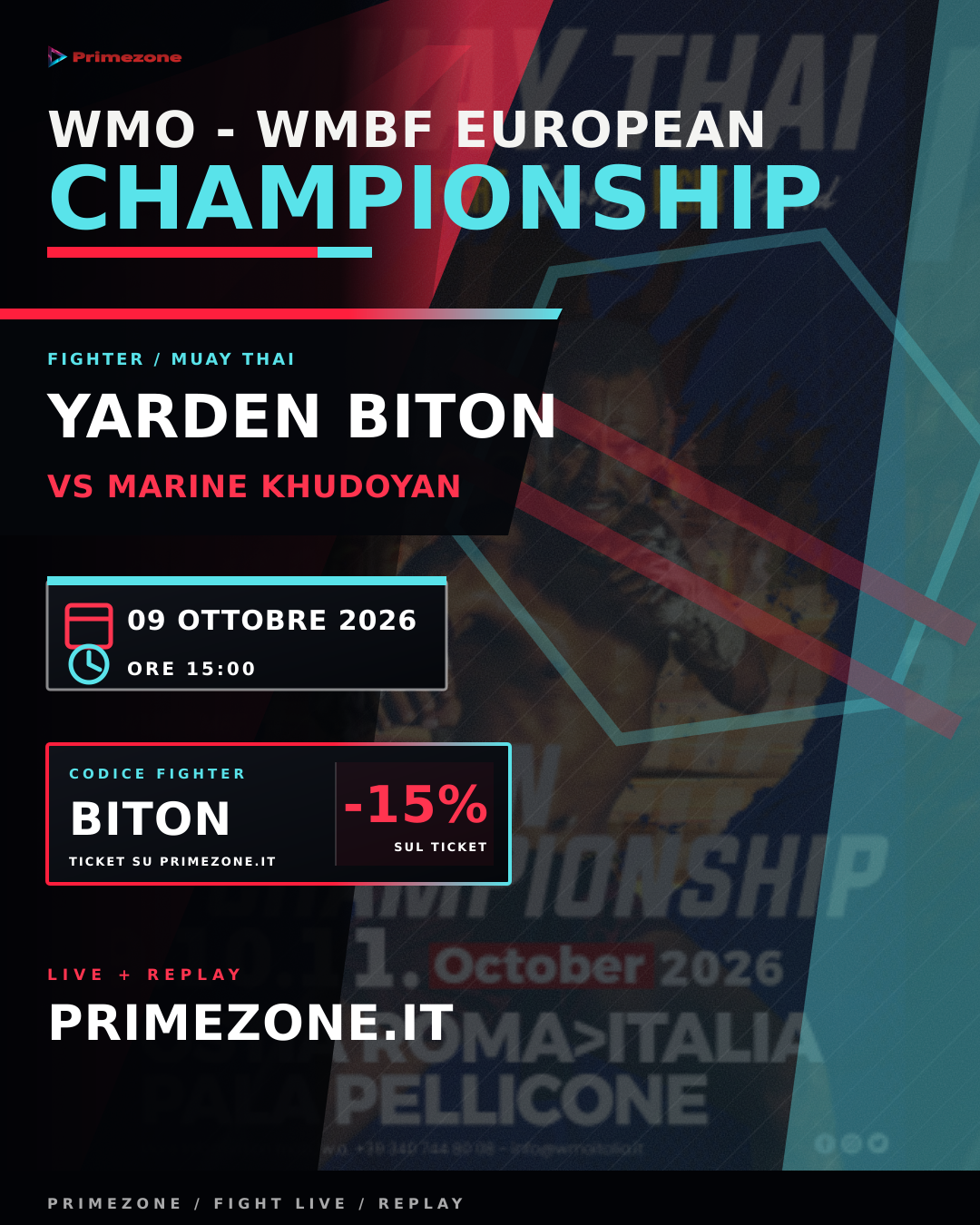 Locandina di Yarden Biton per WMO - WMBF European Championship